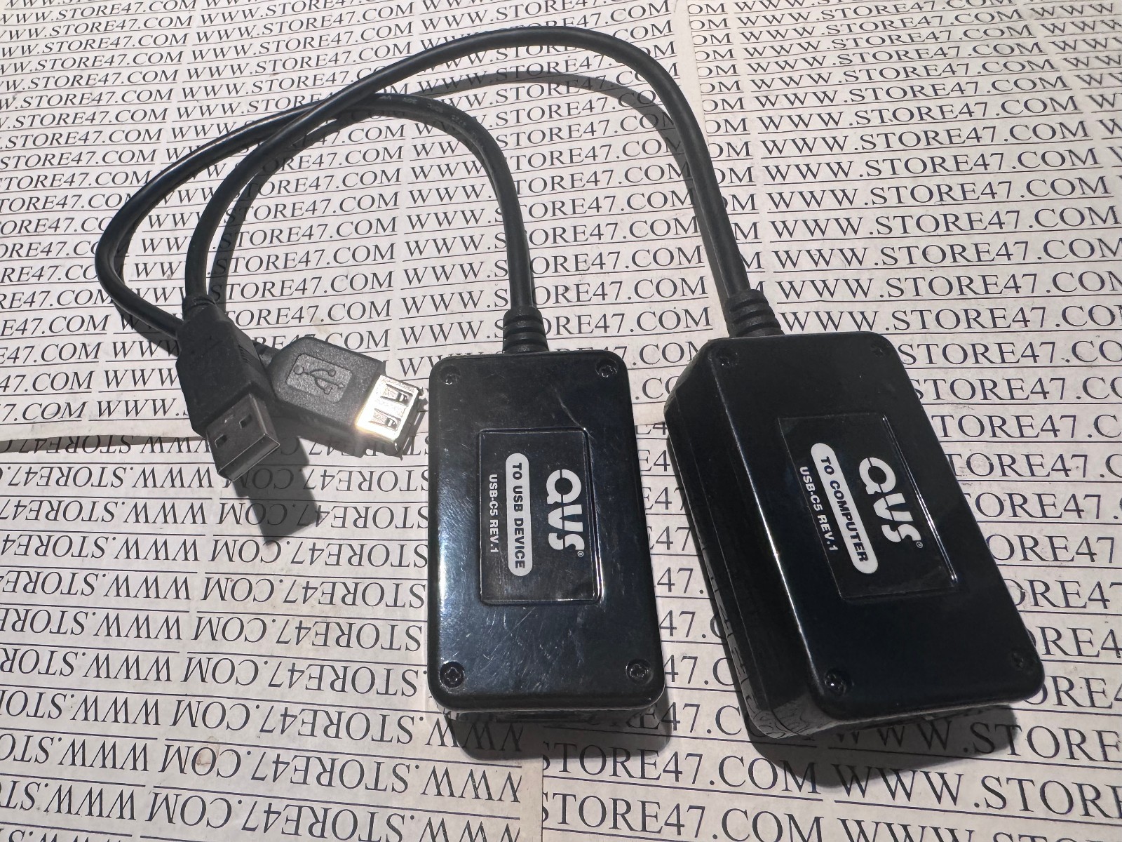 QVS USB Extender Cable 165Ft use Cat5e or Cat6 compatible with PC or MAC USB-C5