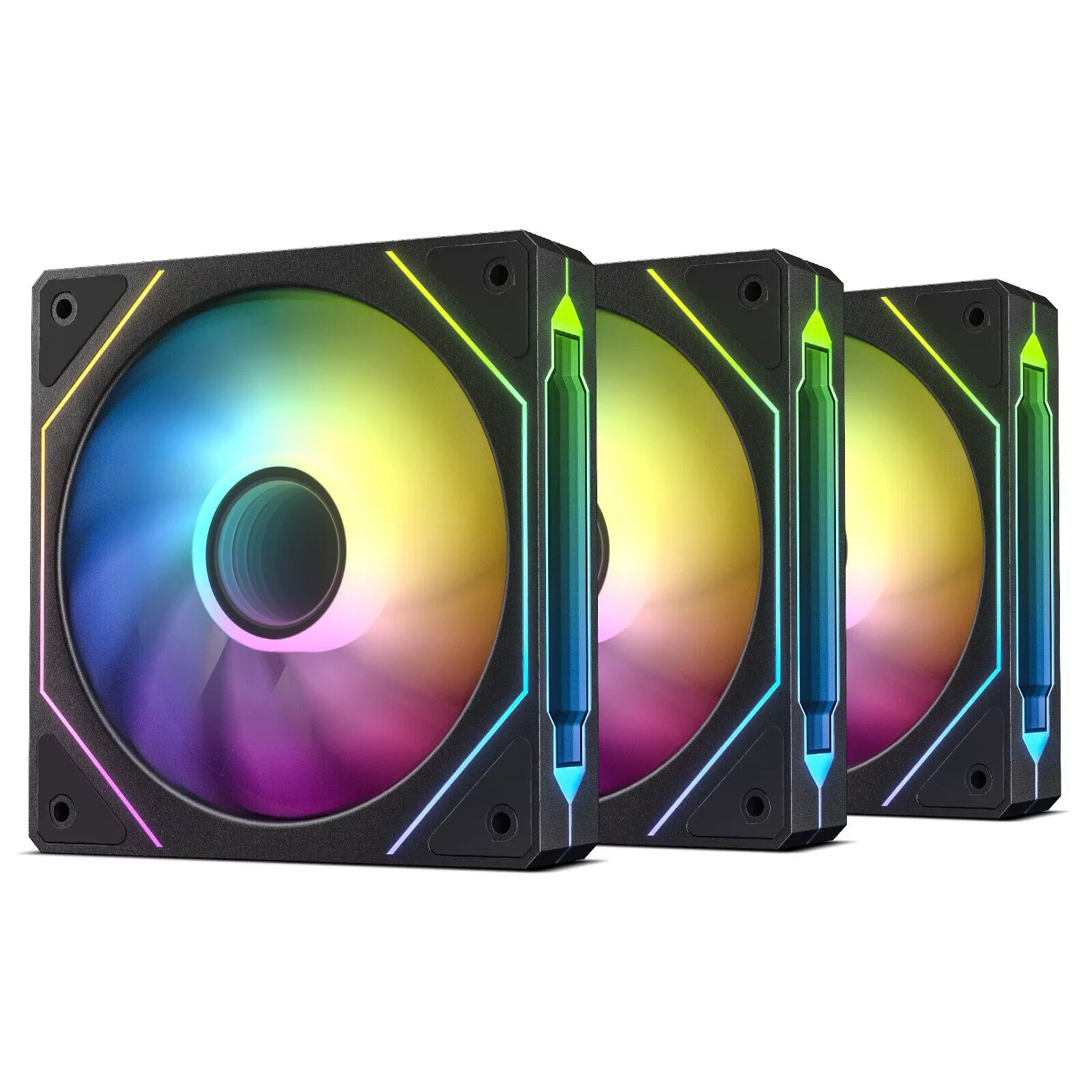 8 Pack 120mm RGB LED Quiet Computer Case PC Cooling Fan With Remote Control
