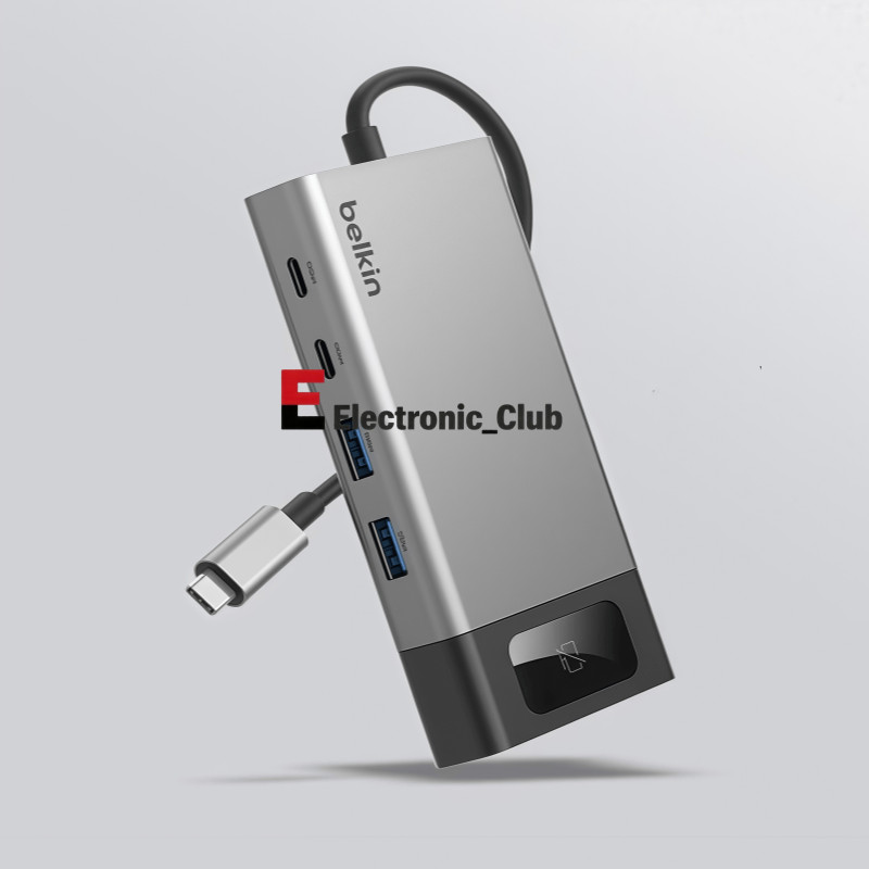 Belkin 8-Port USB-C Hub Dual HDMI Ethernet MacBook Adapter INC027