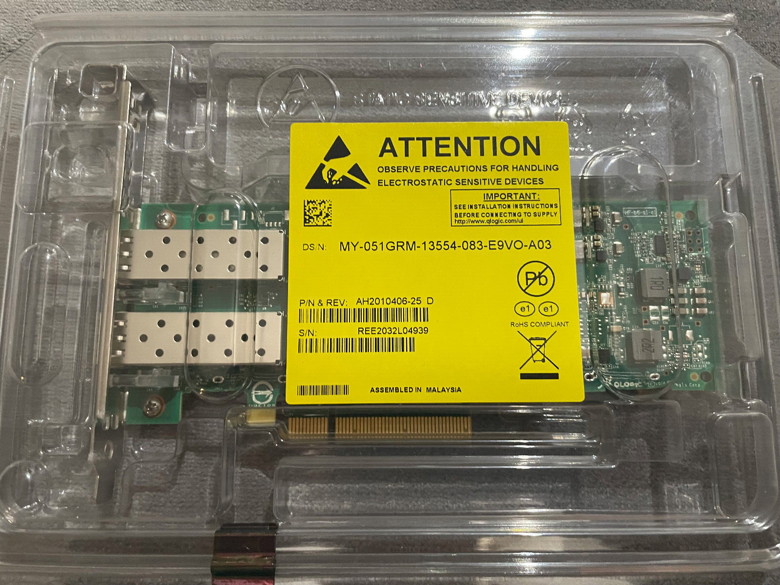 New - Sealed Q-LOGIC QL41262HLCU SFP+ DUAL PORT 10/25GbE NIC High Profile