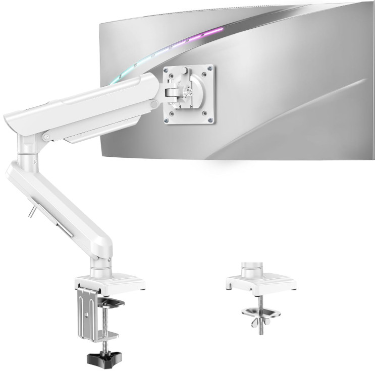 Brazo para Monitor 22-32" VESA Ajustable Blanco para Oficina y Gaming, Nuevo