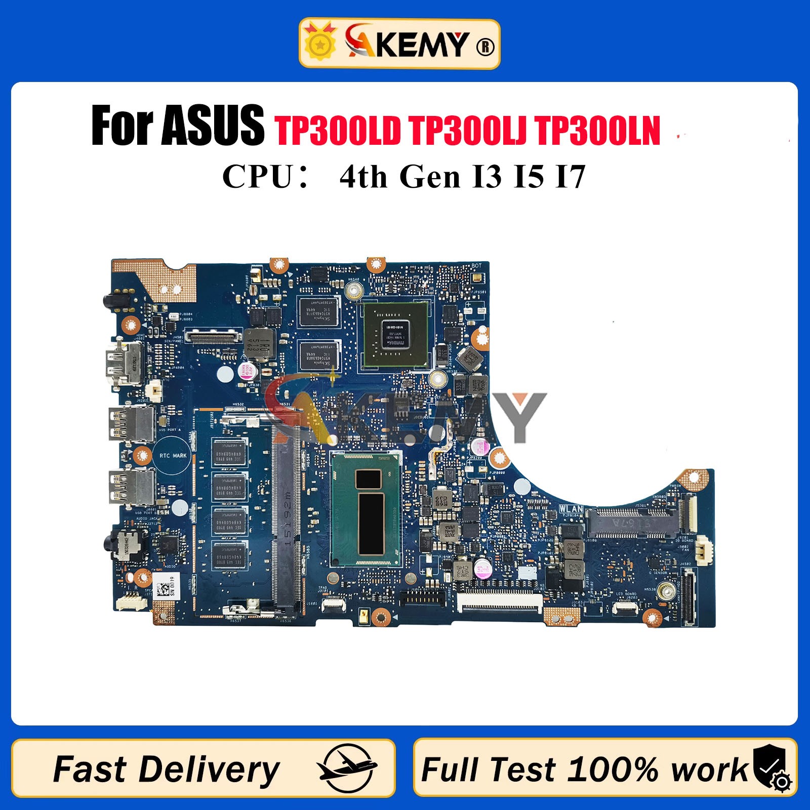 TP300LJ Motherboard For ASUS Q302L TP300LN TP300LD TP300LAB Mainboard W/CPU