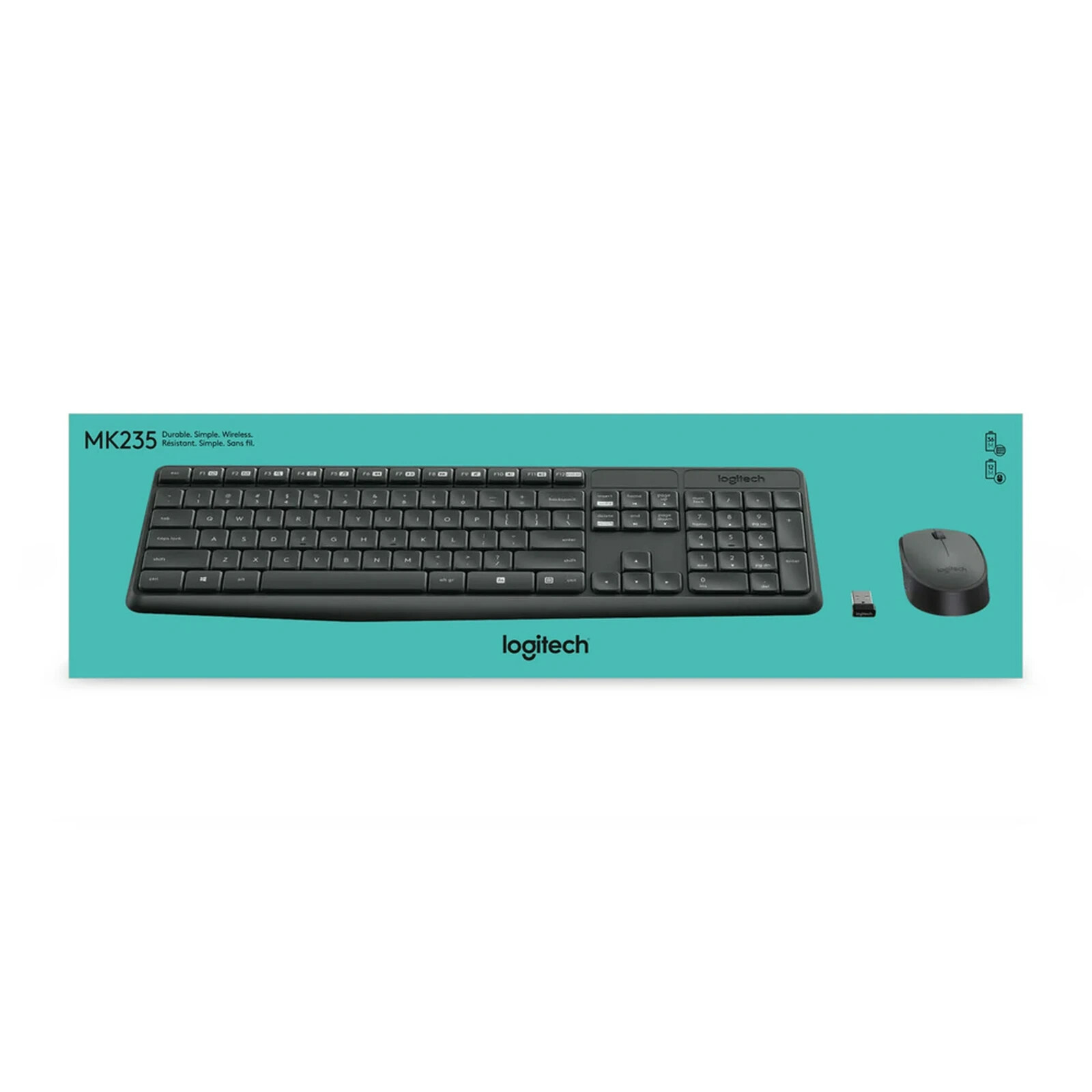 Logitech MK235 Wireless Keyboard and Mouse Combo  QWERTY  (New)