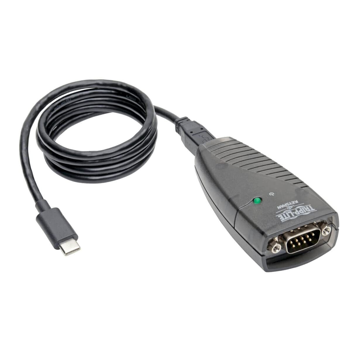 Tripp Lite Keyspan High Speed USB-C to Serial Adapter DB9 RS232 Cable, 3 Feet /