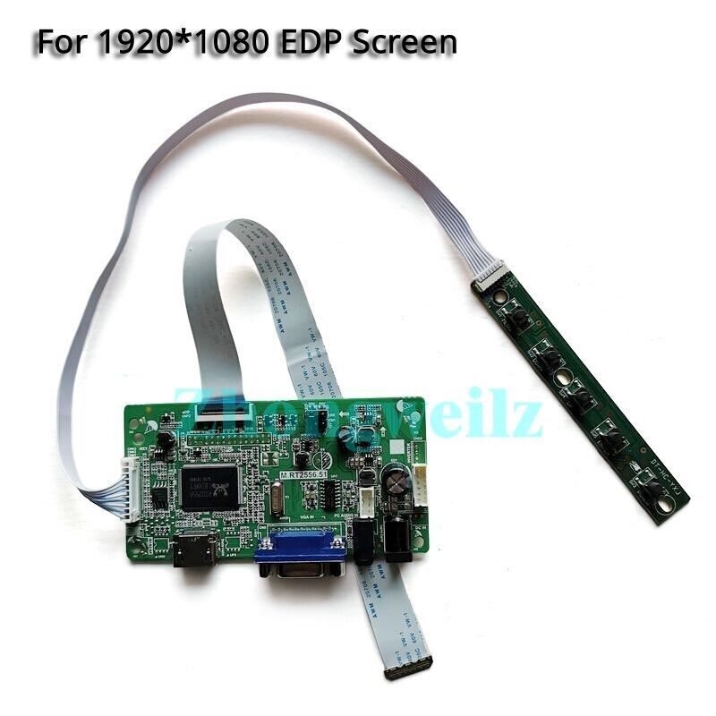 For LP156WF4-SPJ1/SPK2 EDP 30-Pin HDMI+VGA 1920x1080 Screen Controller Board Kit