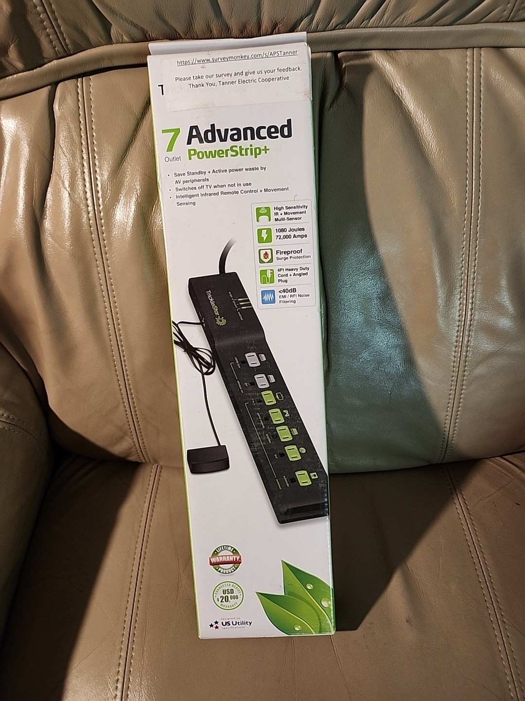 NEW - TrickleStar 7 Outlet Advanced Power Strip, with LIFETIME WARRANTY