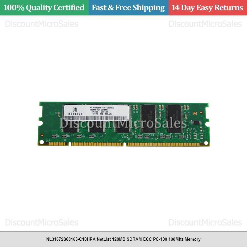 NL31672S08163-C10HPA NetList 128MB SDRAM ECC PC-100 100Mhz Memory