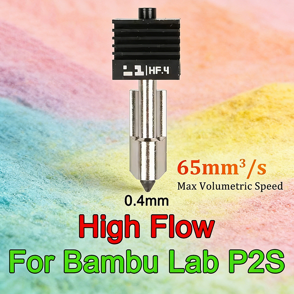 1/2/4PCS High Flow Hotend Kit For bambu lab P2S H2D Upgrade Nozzle 0.4 0.6 0.8mm