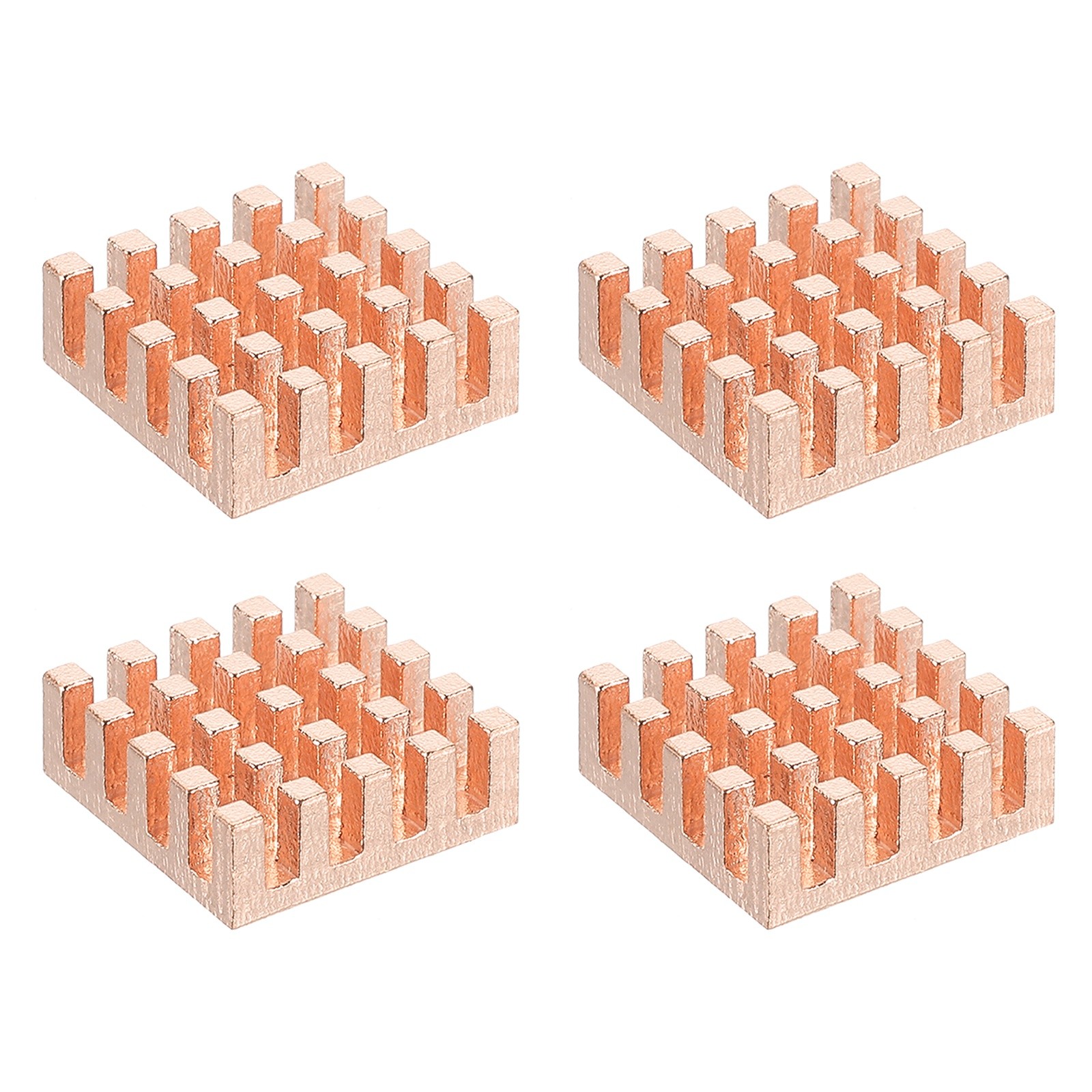 4 Pcs Copper Heatsink 14x14x5mm, Heat Sink Cooler Radiator for Raspberry Pi