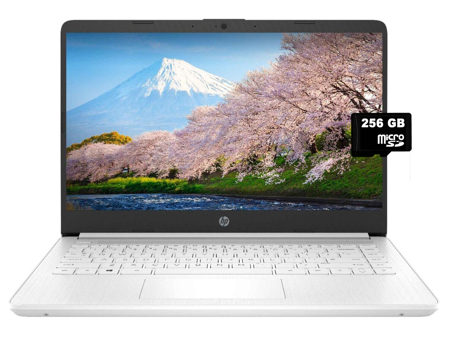 Newest HP 14'' HD Laptop Intel 4-Core CPU 16GB RAM 320GB (64+256) Win 11 White