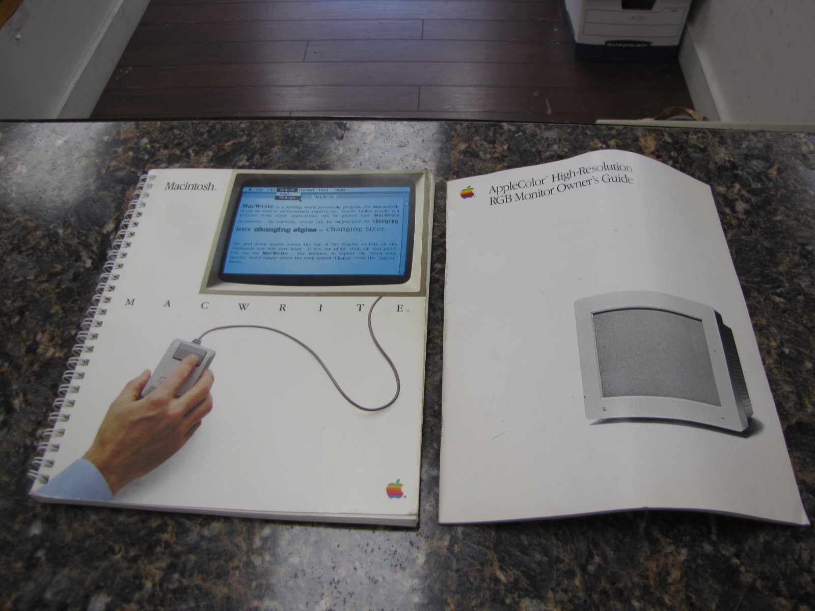 Vintage Genuine Apple Macintosh MacWrite & RGB Monitor Owner's Manual