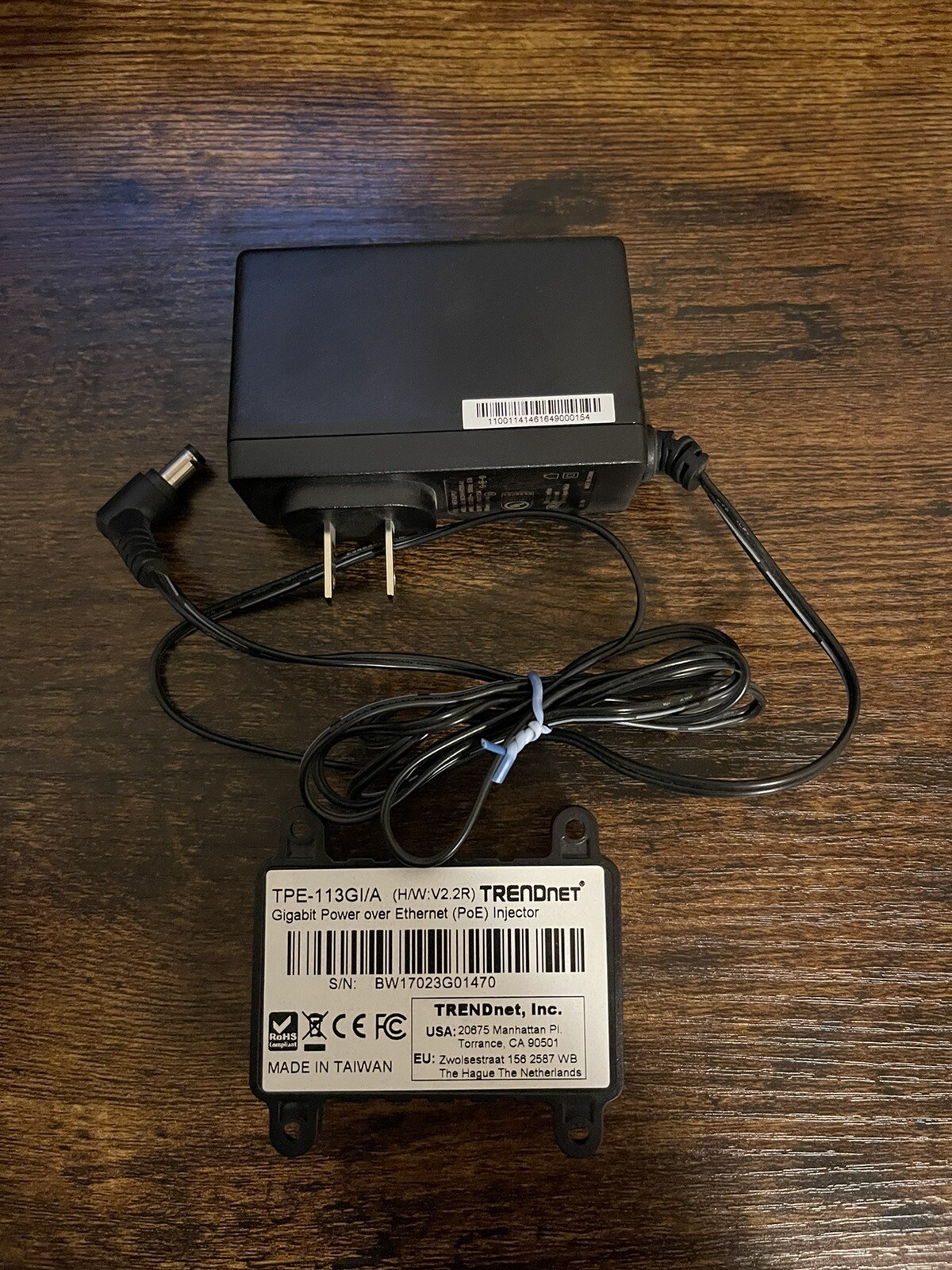Trendnet TPE-113GI/A Gigabit PoE Injector 