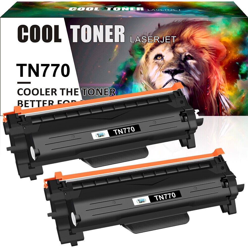 2PK TN-770 TN770 Toner Compatible for Brother HL-L2370DW HL-L2370XL MFC-L2750DW