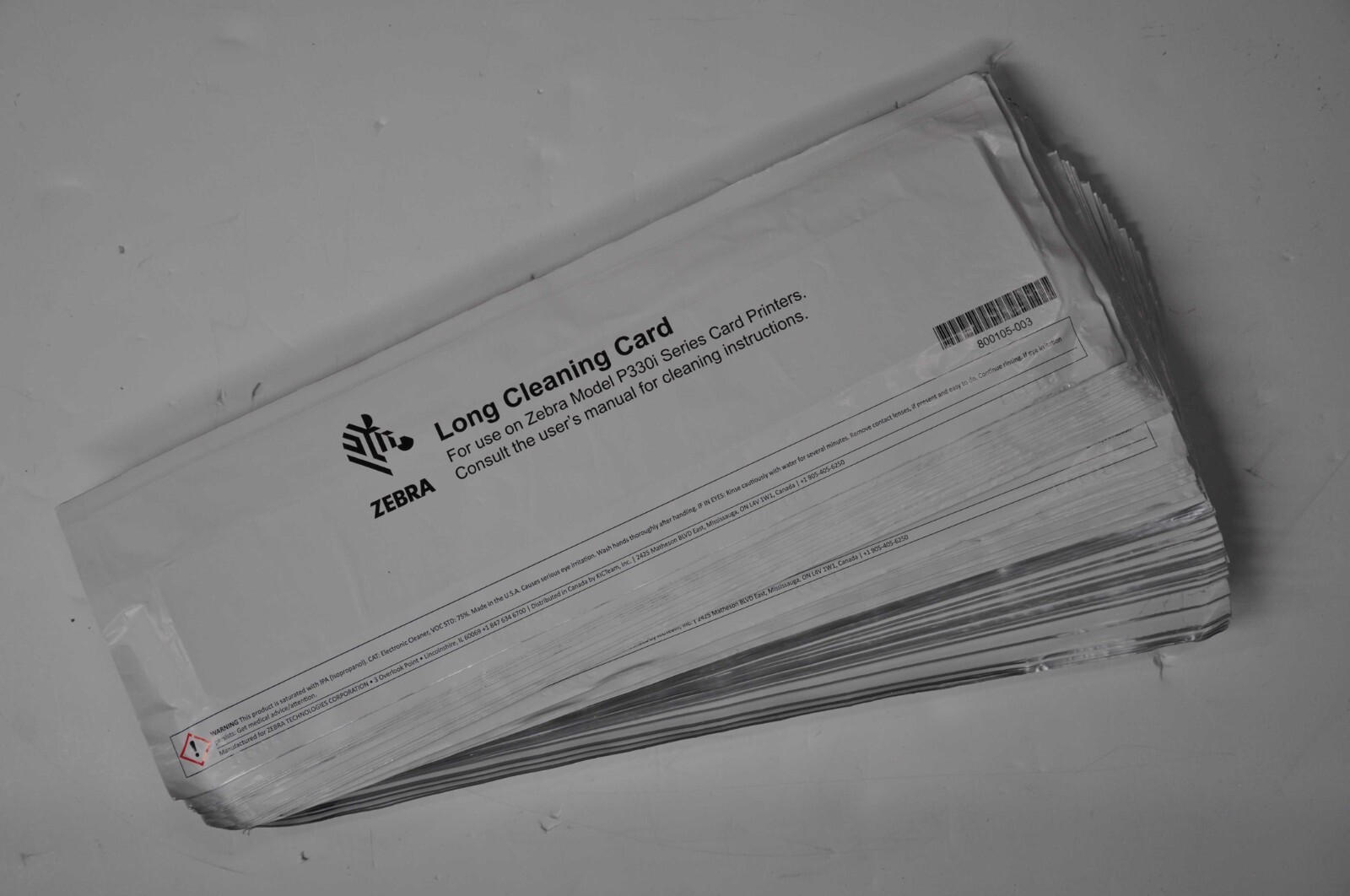 Zebra Cleaning Card Kit for P330I (50PK) 105912G-707