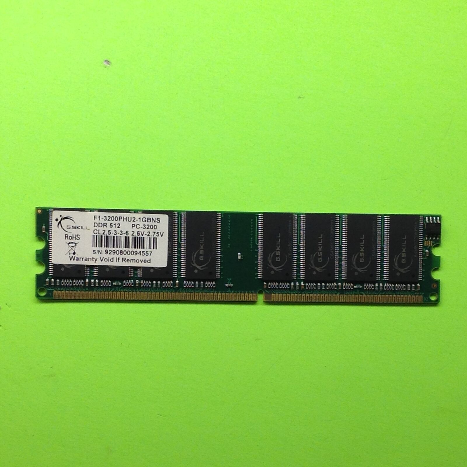 Gskill F1-3200PHU2-1GBNS DDR 512 PC 3200 1GB Random Access Memory RAM
