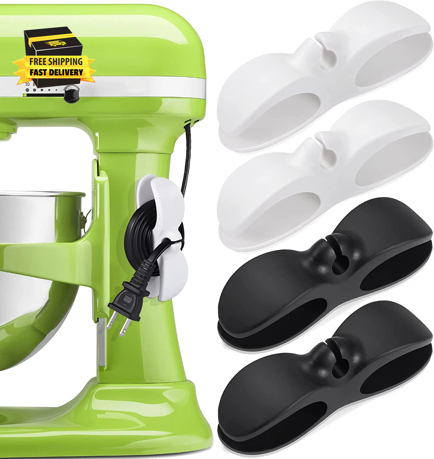 Cord Organizer for Appliances, 4PCS Kitchen Appliance Cord Winder Cable Organize
