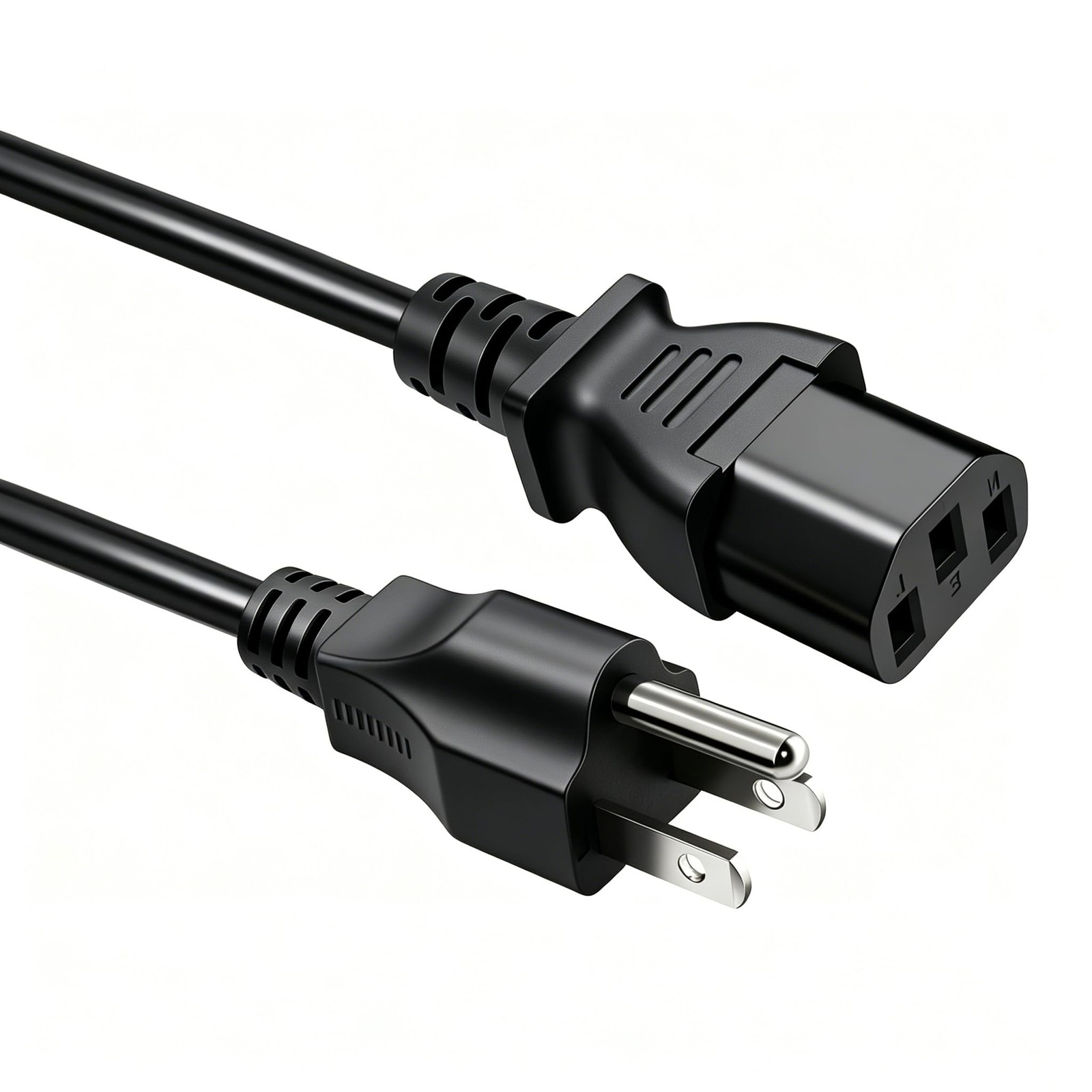 5 FT 18AWG 3 Prong Plug 10 Amps 125 Volts AC Power Cable Compatible with Elec...