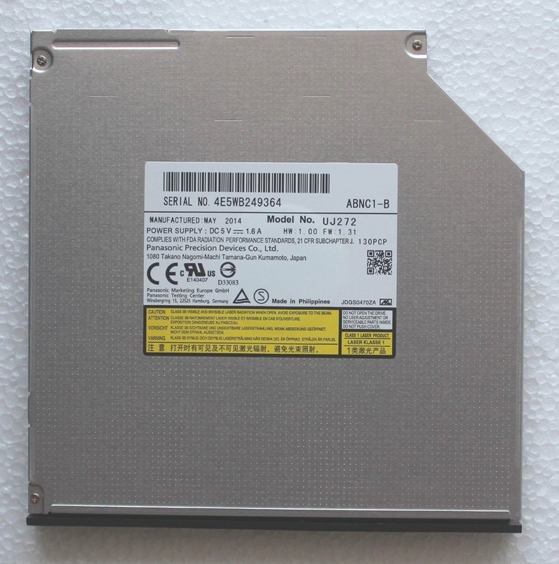 UJ272 For Dell Precision M6500 M6600 M6700 BD-R BD-RE 6X 3D Blu-Ray Burner Drive