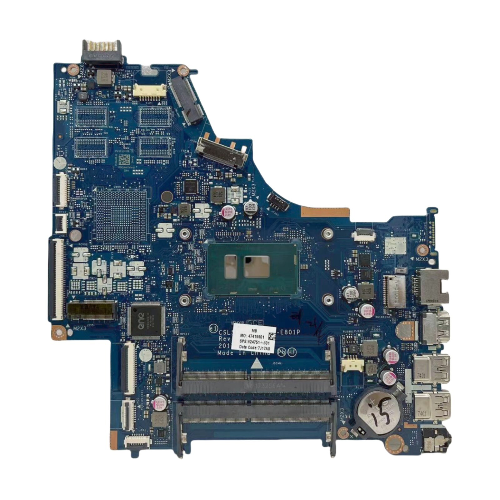 For HP Pavilion 15-BS Laptop Motherboard LA-E801P 924751-601 With i5-7200U CPU