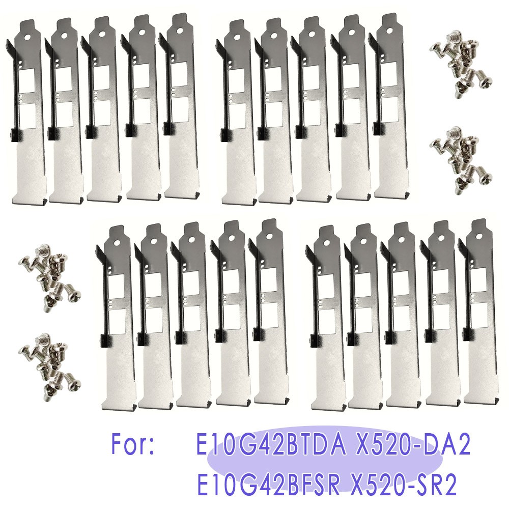 20Pcs Full Height Bracket for Intel E10G42BTDA X520-DA2 E10G42BFSR X520-SR2 New