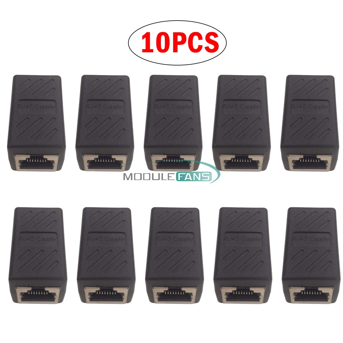 10x RJ45 Inline Coupler Cat6 Cat5e Ethernet LAN Network Cable Adapter Lot