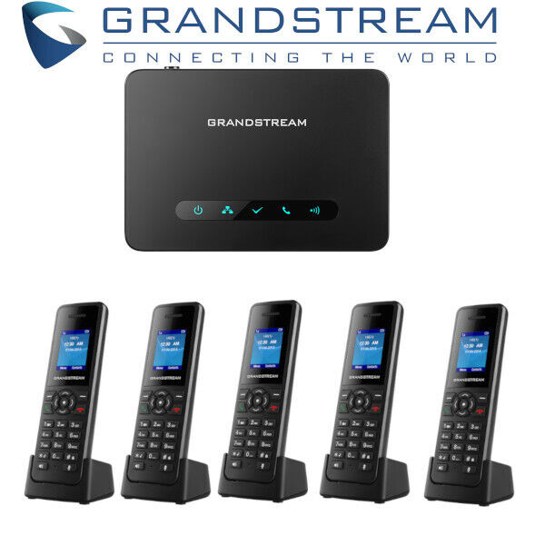 5 Grandstream DP720 DECT Cordless HD VoIP Telephone Handset + DP750 Base Bundle