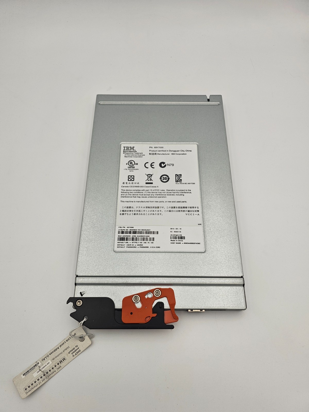 IBM 00Y3390 IBM Flex System Chassis Management Module 46W0923