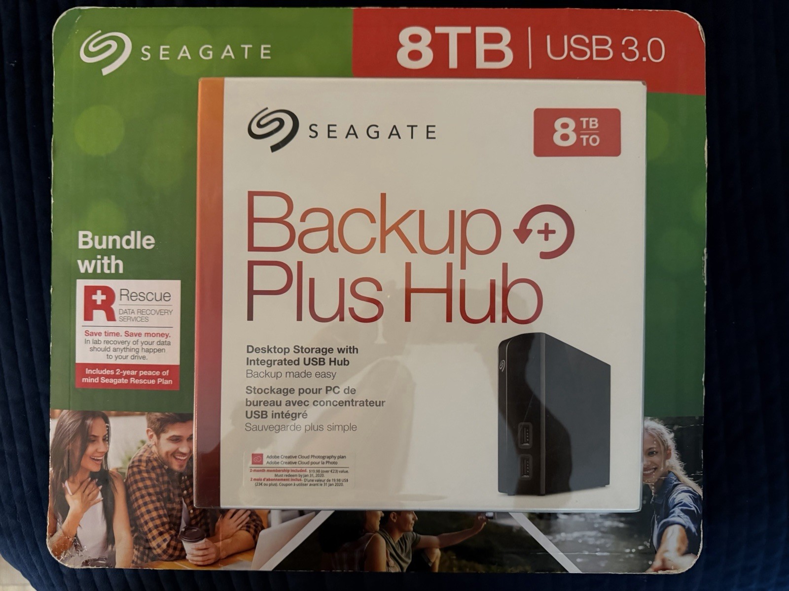 Seagate Backup Plus Hub 8TB External USB 3.0 Desktop Sealed NEW 
