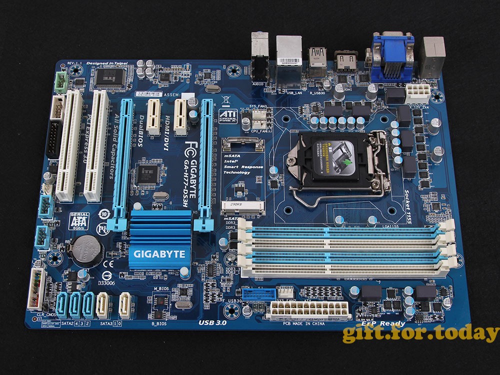 Good Working Gigabyte GA-H77-DS3H Intel H77 Motherboard LGA 1155 DDR3 HDMI ATX