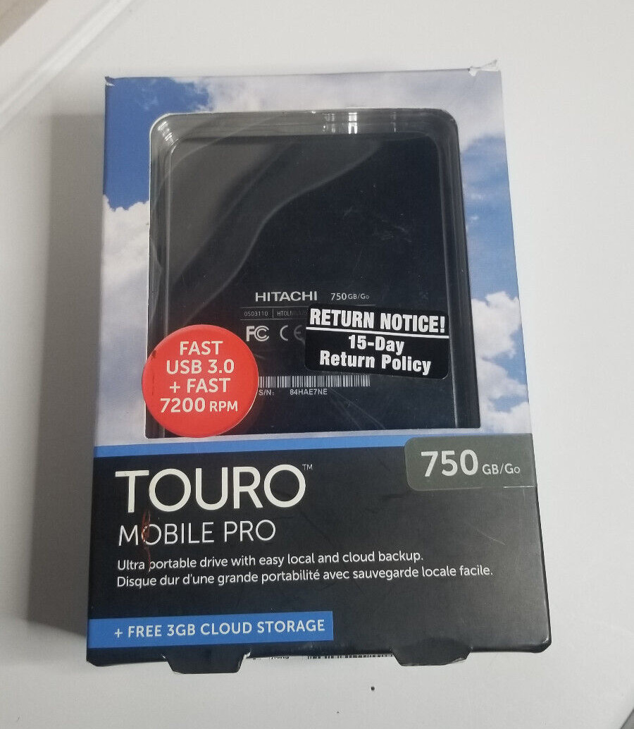 HGST Hitachi Touro Mobile Pro 1.0TB/7200RPM - Portable External Hard Drive Black