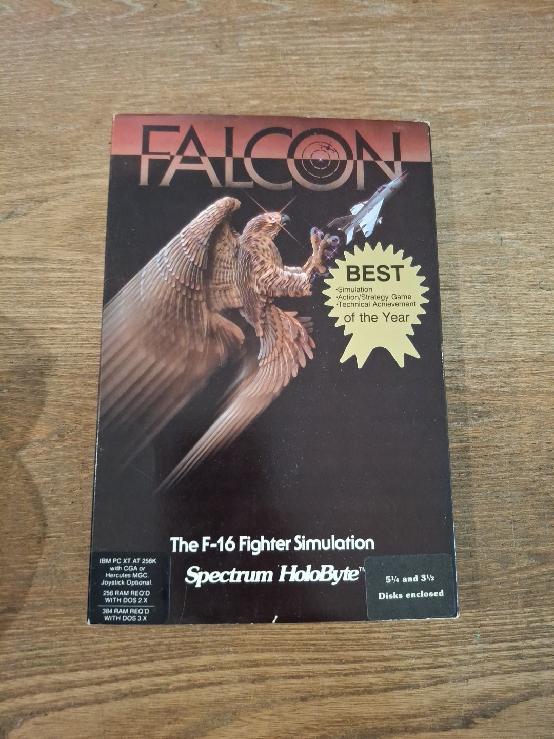 Falcon The F-16 Flight Simulator PC Game 5.25 & 3.5 Disks (1987)