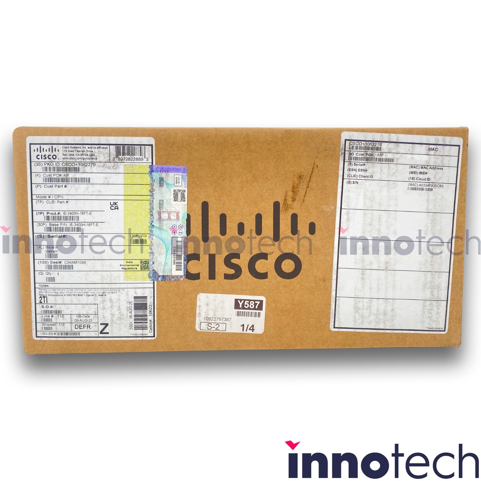 Cisco IE-3400H-16FT-E Catalyst Ethernet Switch New