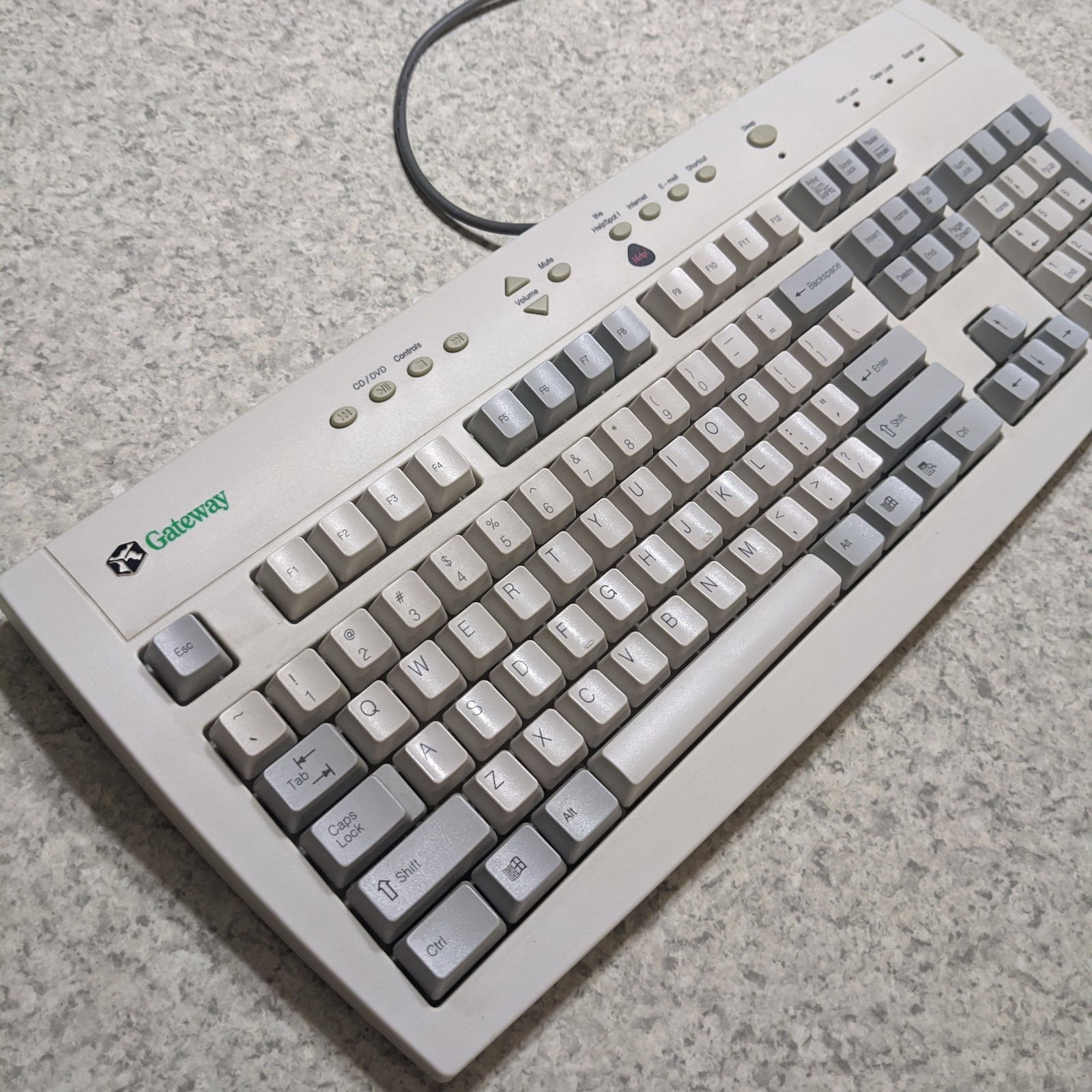 Vintage Gateway AnyKey 124 Key Programmable PS/2 Mechanical Keyboard Retro PC