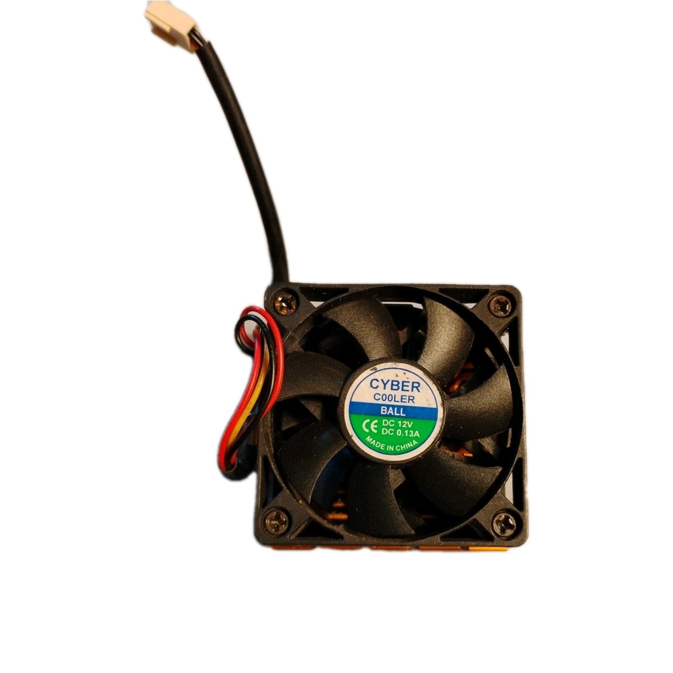 Vintage Cyber Cooler Ball Bearing CPU Fan w/ Heat Sink & Hold Down