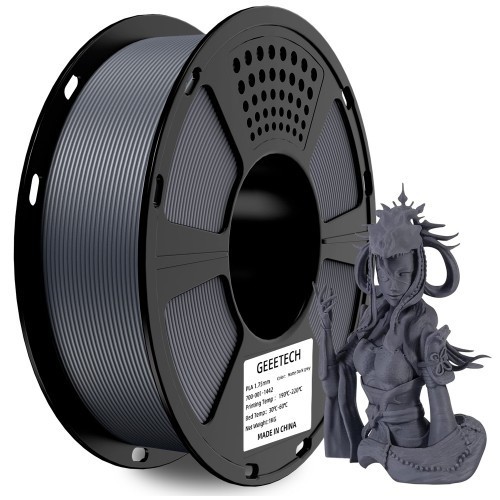 GEEETECH Matte PLA 3D Printer Filament 1.75mm 1kg Dark Gray Premium Finish PLA
