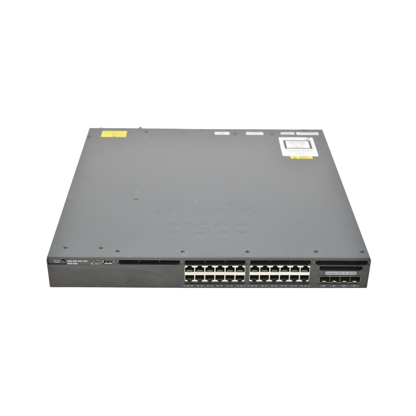 Cisco WS-C3650-24TD-S 24-Port GbE 2x 10G Uplinks 1x PWR-C2-250WAC  IP Switch