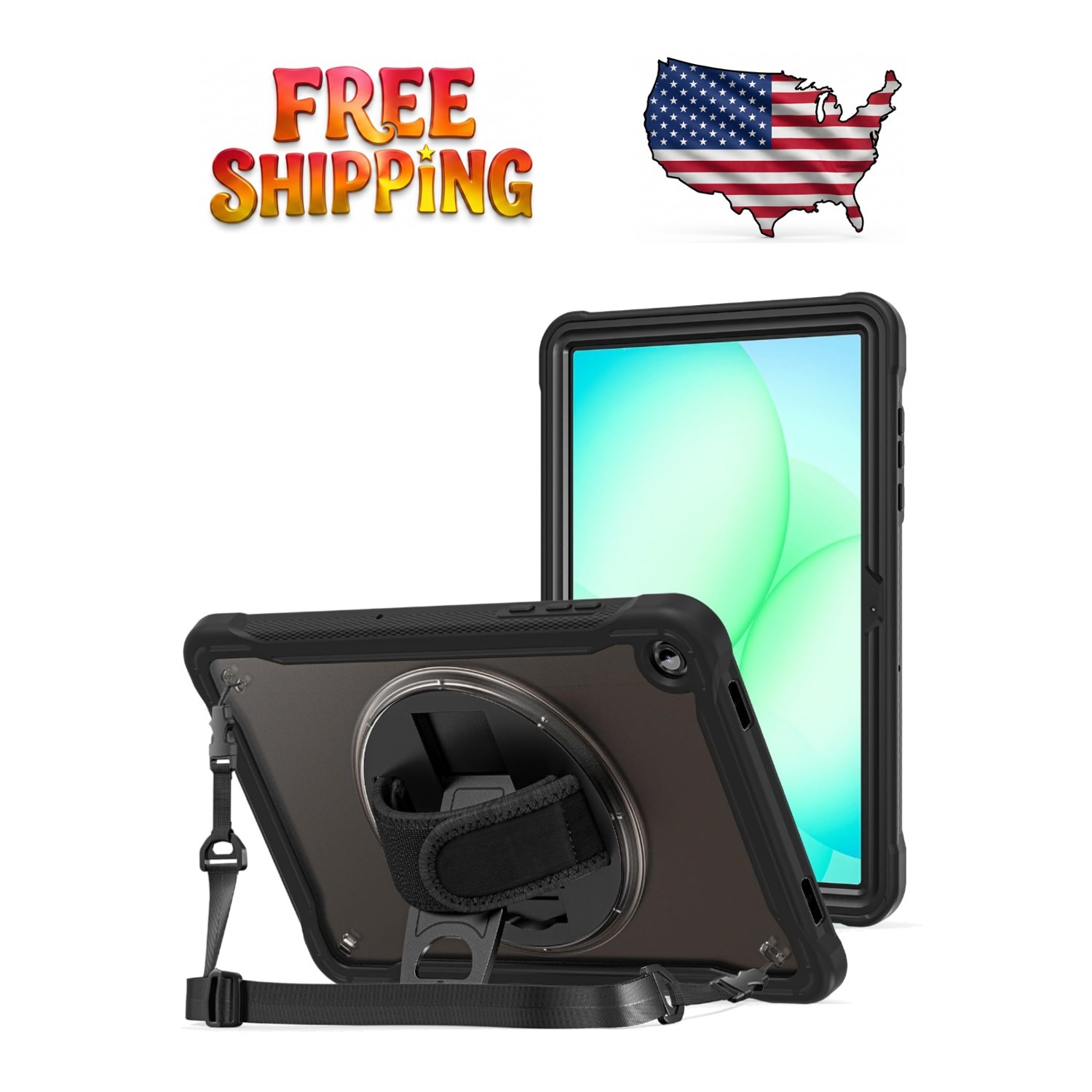 Adjustable Shoulder Strap Rugged Case for Galaxy Tab A11 11 Inch - 2025 Model
