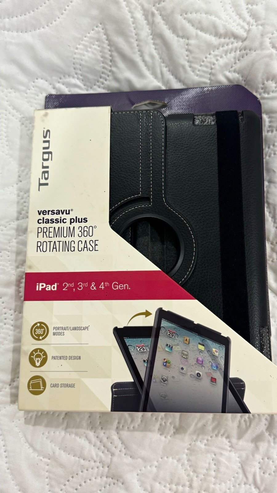Targus VersaVu Classic Plus Rotating Case Stand for Apple iPad 2/3/4 Black