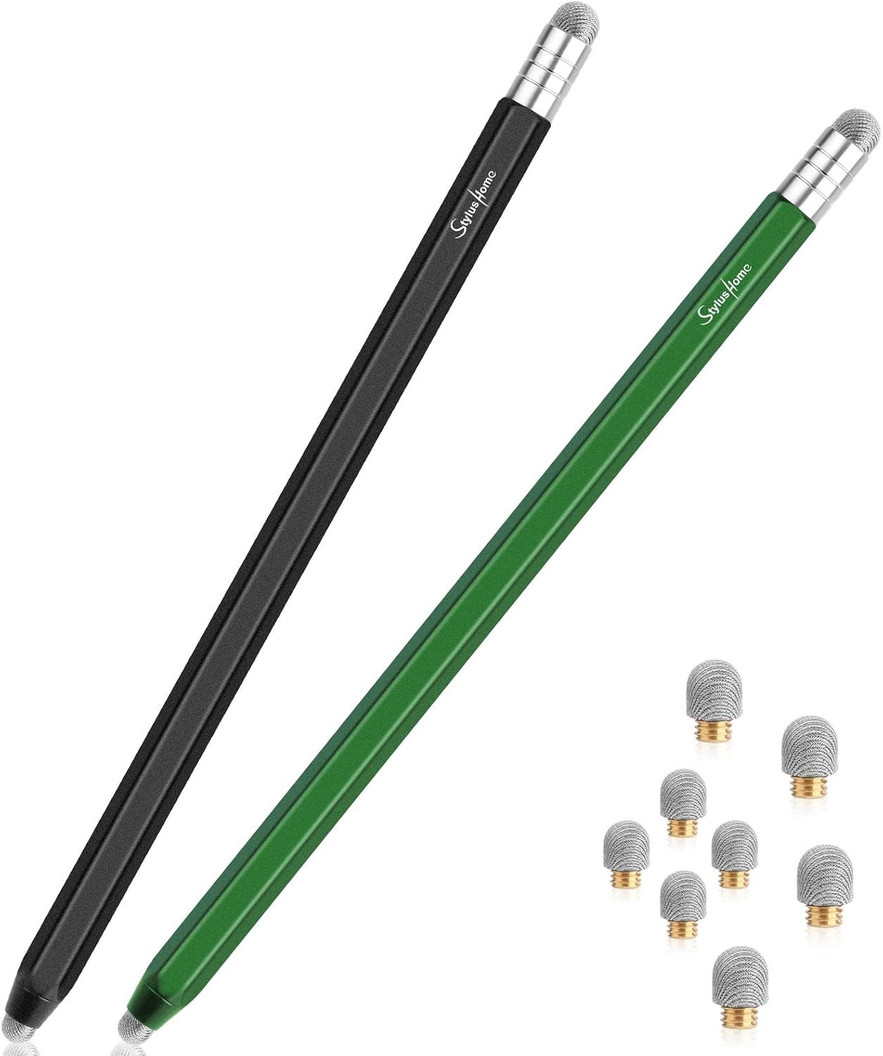 Stylus for Touch Screens (2 Pcs), High Sensitivity 2 in 1 Fiber Tips Pen with...