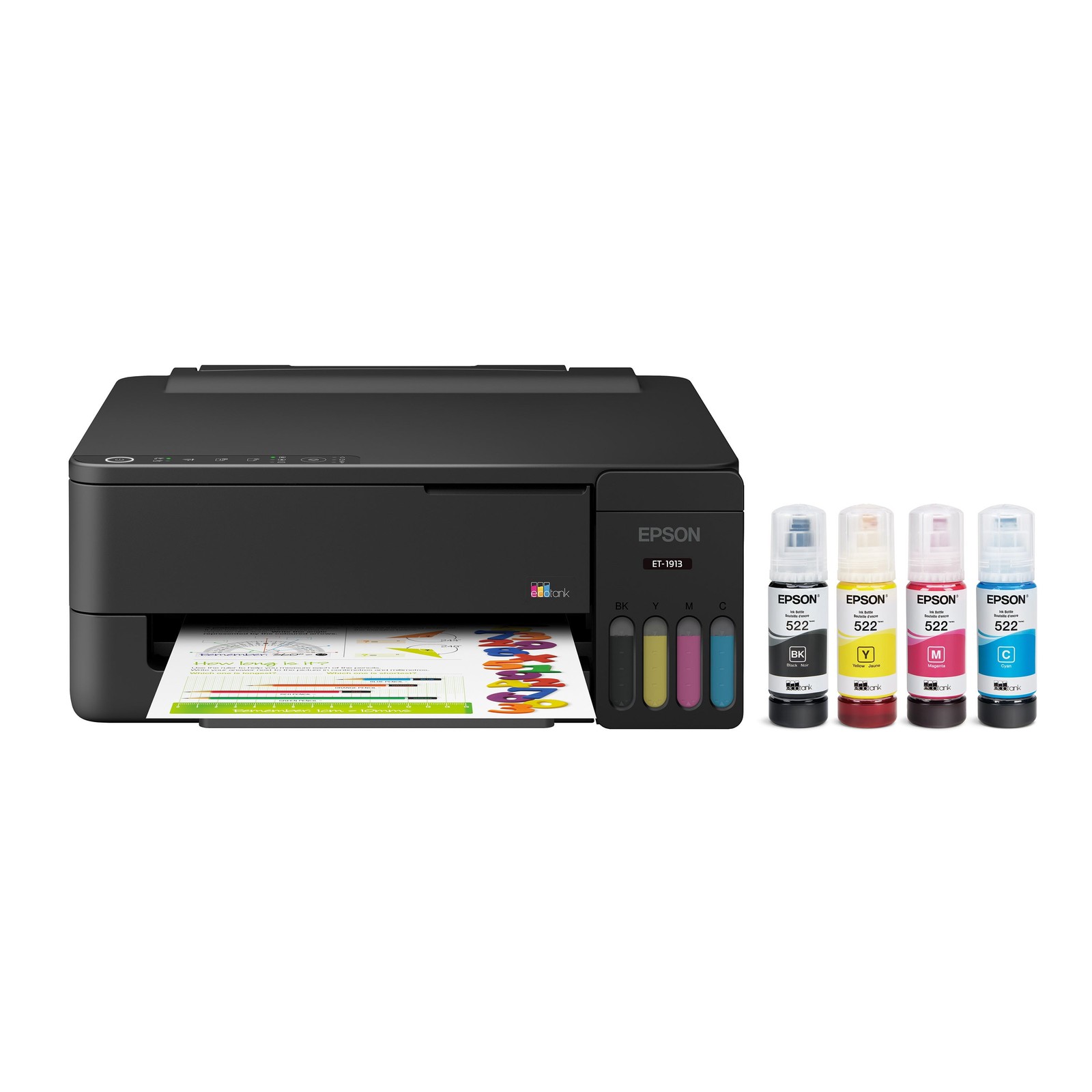 Epson EcoTank ET-1913 Wireless Color Supertank Inkjet Printer, Heat-Free