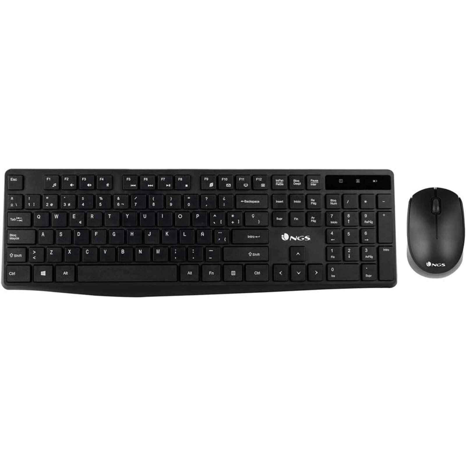 Kit Mouse And Keyboard Wireless Wifi Wireless M&K Layout Spanish Es Set PC