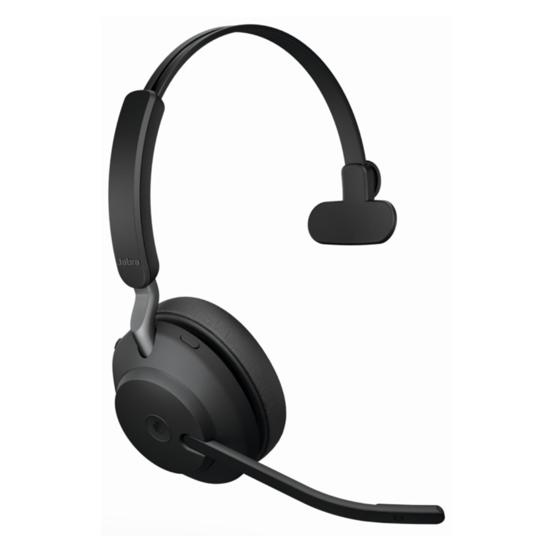 Jabra Evolve2 65 Mono Wireless Headset Only Bluetooth On Ear Headphones Black