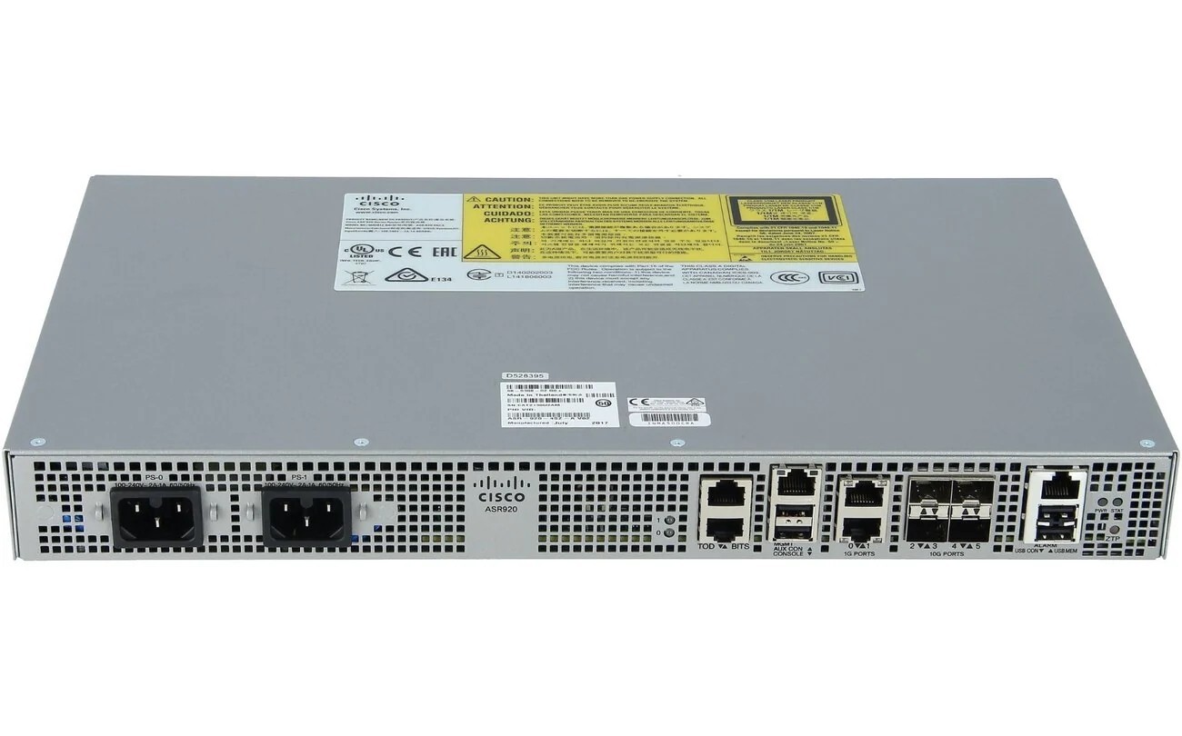 Cisco ASR-920-4SZ-A V03 Aggregation Services Router 2x 1GE 4x 10G SFP+ AC