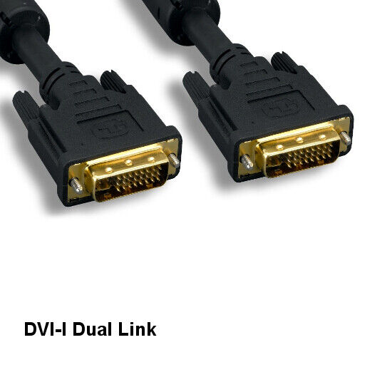 Kentek 10 ft DVI-I 24+5Pin Dual Link Cable DVI Integrated Digital/Analog HDTV PC