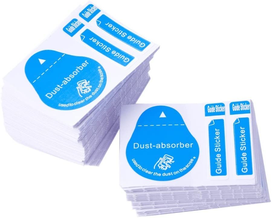 Dust Absorber LCD Dedust Sticker for Cell Phone Tablet Screen 100Pcs