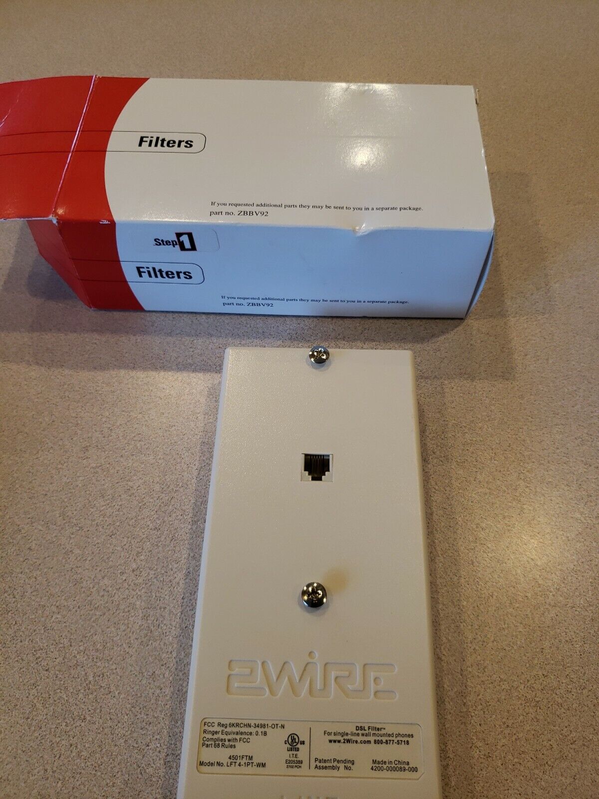 EWIRE 2wire DSL Filter Wall Mount