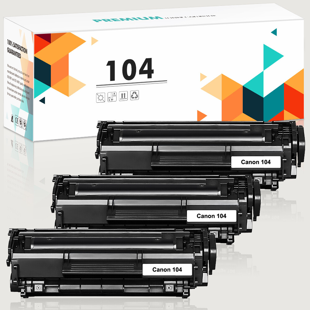 3 Pack NEW Compatible For Canon 104 Black Toner Cartridge MF4350D MF4150 D420