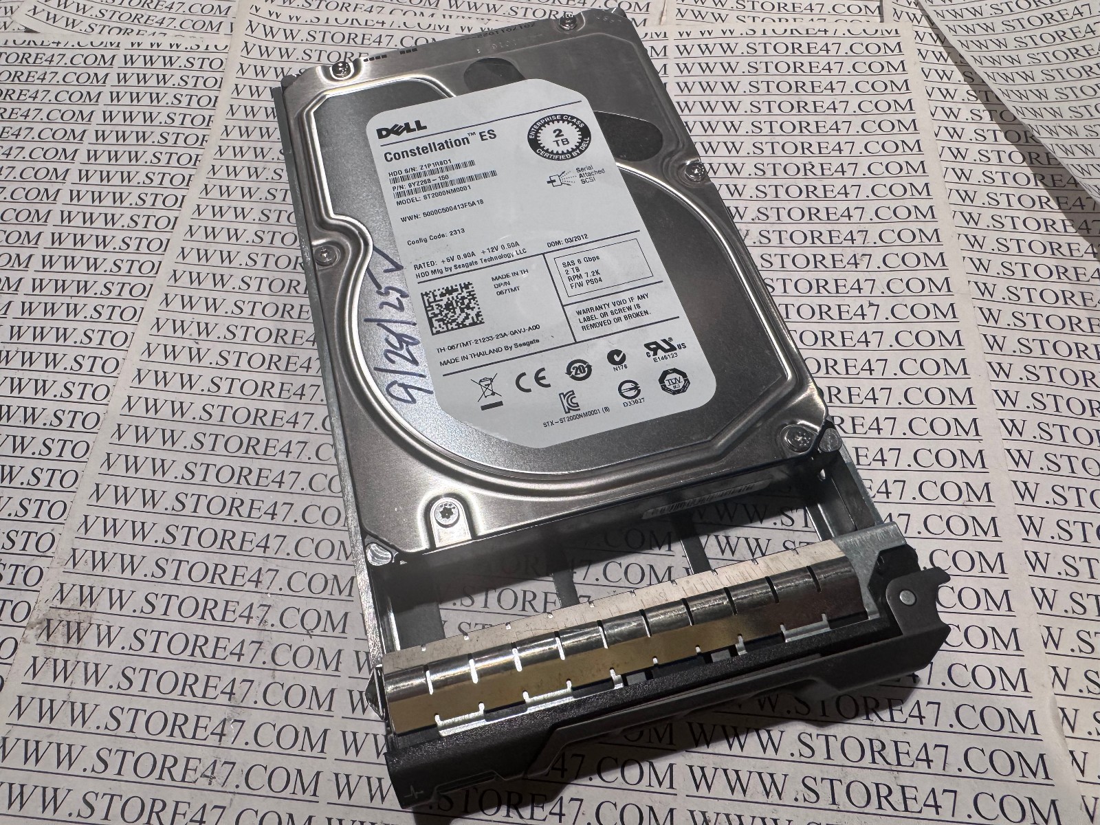DELL SEAGATE ST2000NM0001 9YZ268-150 067TMT 2TB 7.2K RPM 6Gb/s SAS FW PS04