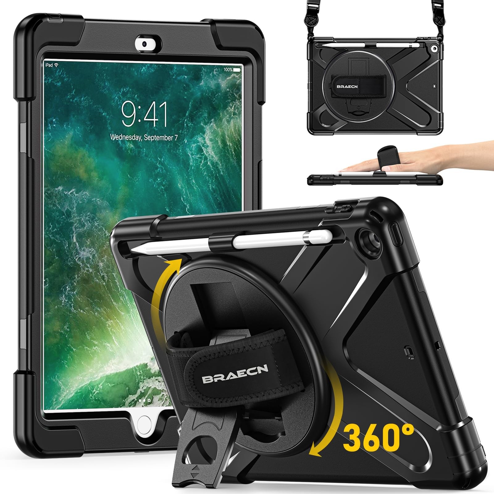 iPad Case 6th/5th Generation,iPad 9.7 2018/2017 Case-Heavy Duty Shockproof