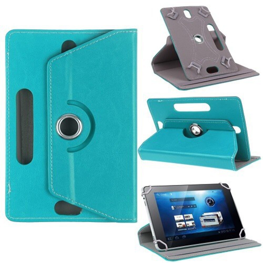 TEAL 360° Folio Leather Case Cover For 8 Inch Universal Android Tablet